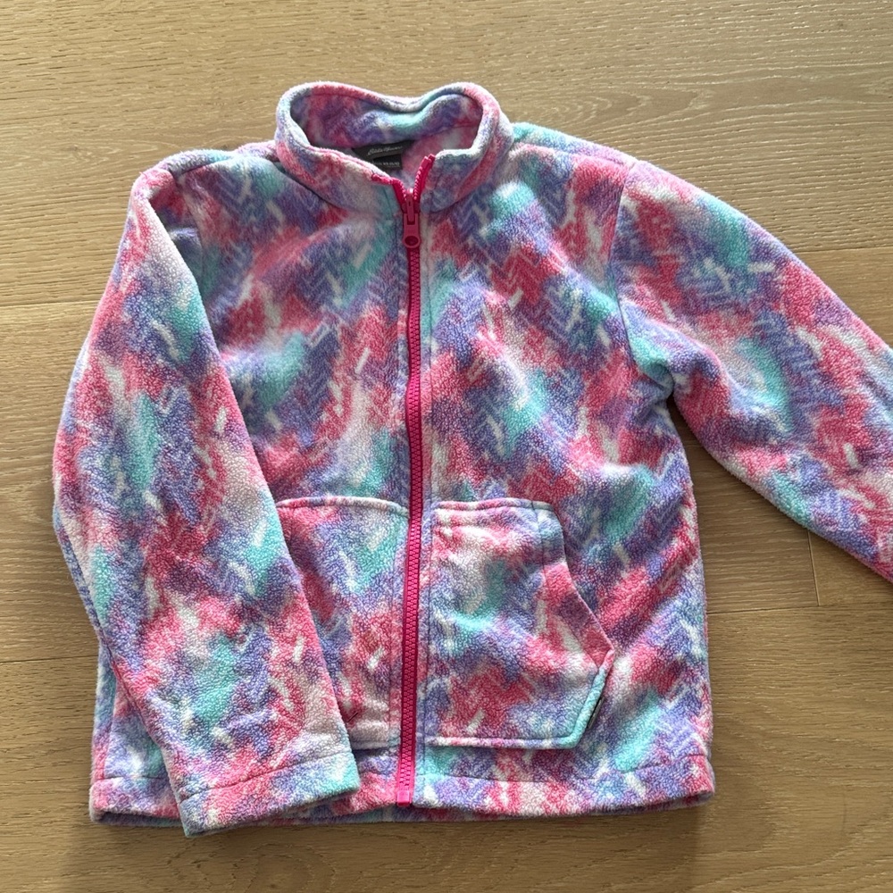 Fun Colorful Fleece Jacket XS 5/6